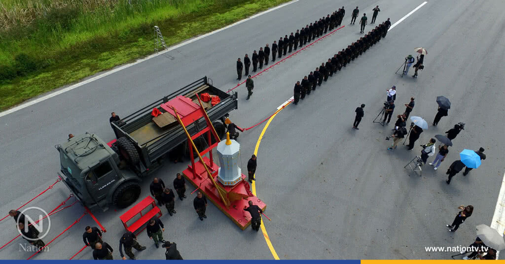 (ภาพชุดมุมสูง)การฝึกพลฉุดชักราชรถ (ภาพชุดมุมสูง)การฝึกพลฉุดชักราชรถ