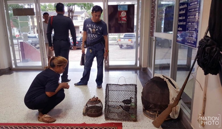 สระแก้วจับกุมอาวุธปืน-สัตว์ป่าคุ้มครอง