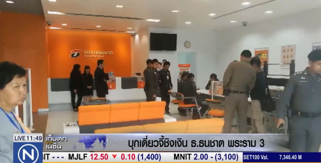 คนร้ายบุกเดี่ยวจี้ชิงเงิน "ธนชาติ" คว้า 2 แสนก่อนหายลอยนวล คนร้ายบุกเดี่ยวจี้ชิงเงิน "ธนชาติ" คว้า 2 แสนก่อนหายลอยนวล