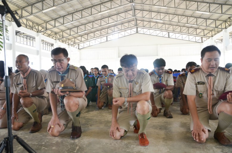 ฝึกอบรมลูกเสือ รวมพลังต้านภัยยาเสพติด