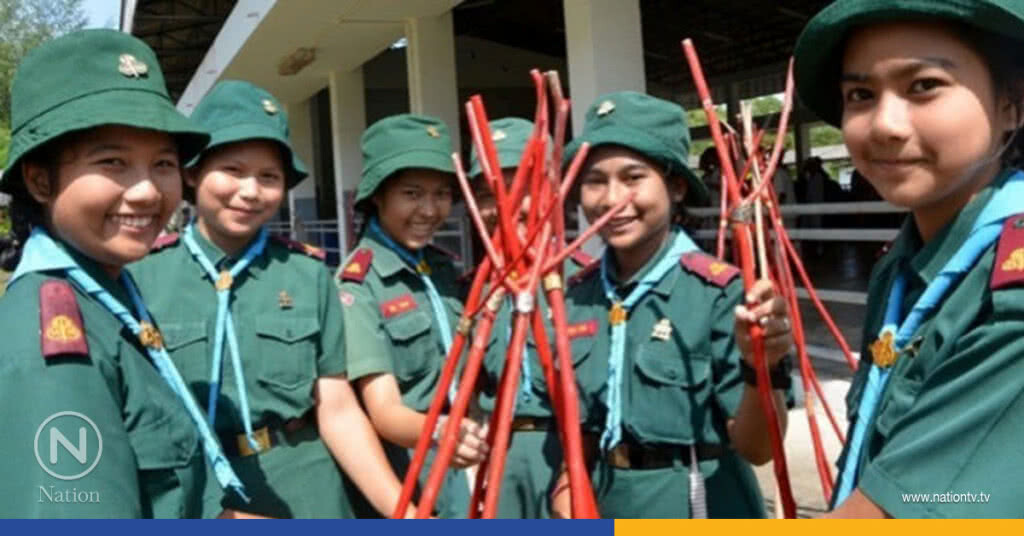 ฝึกอบรมลูกเสือ รวมพลังต้านภัยยาเสพติด