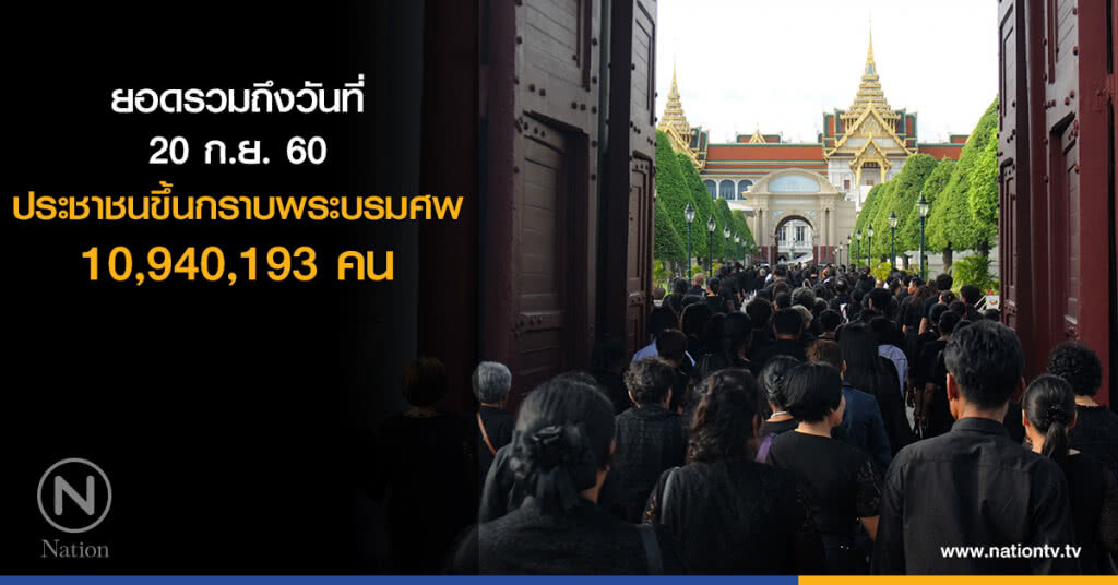322 วันประชาชนขึ้นกราบในหลวง ร.9 แล้วกว่า 10.9 ล้านคน 322 วันประชาชนขึ้นกราบในหลวง ร.9 แล้วกว่า 10.9 ล้านคน