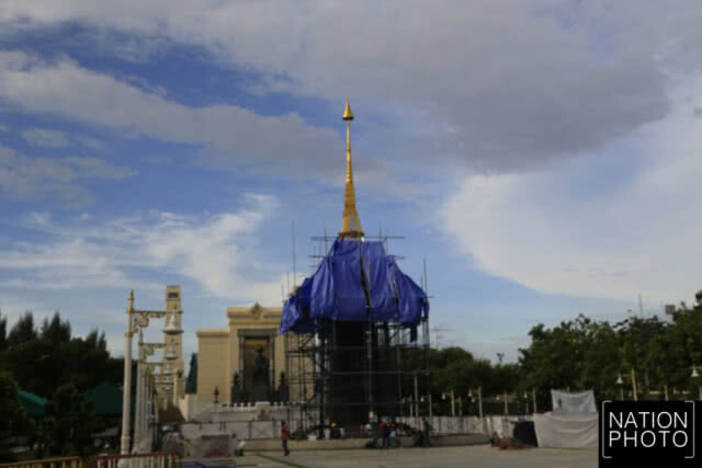 เร่งจัดสร้างพระเมรุมาศจำลอง ณ ลานอนุสาวรีย์รัชกาลที่1
