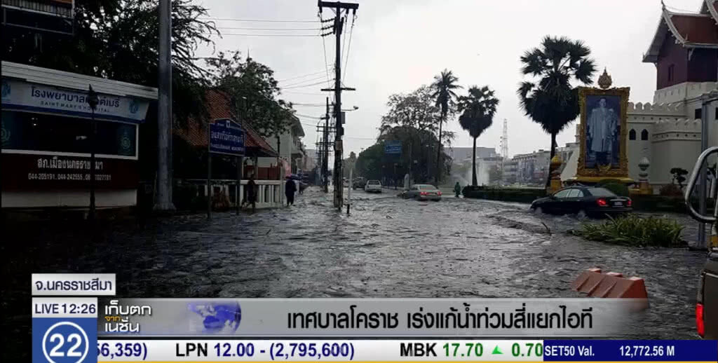 โคราช....ควัก 10 ล้าน แก้ปัญหาน้ำท่วมสี่แยกไอที โคราช....ควัก 10 ล้าน แก้ปัญหาน้ำท่วมสี่แยกไอที