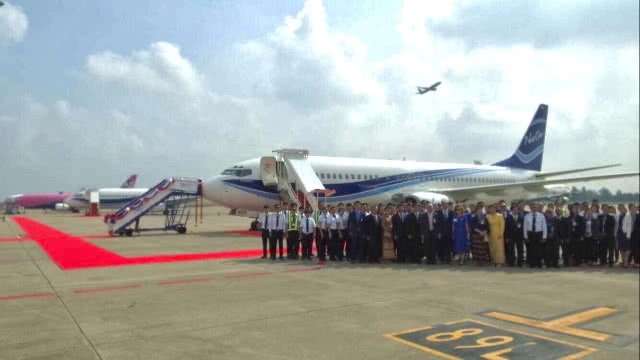 สมเด็จพระสังฆราช เสด็จเจิมเครื่องบินสายการบินนิวเจน โบอิ้ง 737-800