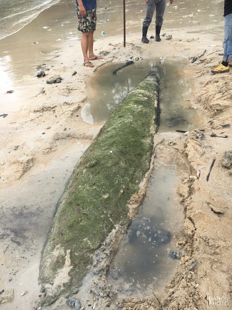 พบวัตถุ
คล้าย "ตอร์ปิโด"
โผล่หาดในยาง