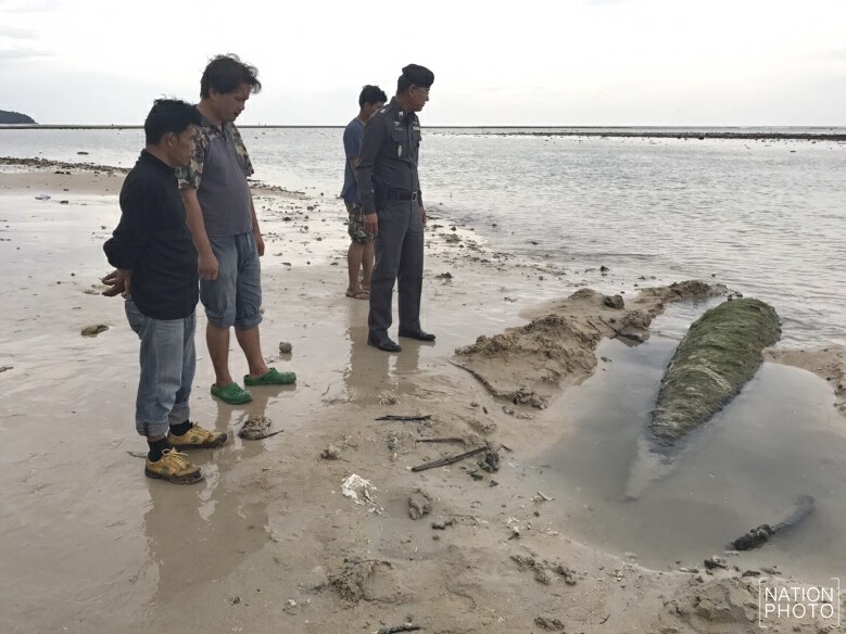 พบวัตถุ
คล้าย "ตอร์ปิโด"
โผล่หาดในยาง