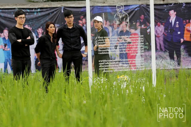 ศิลปินเอเอฟ ร่วมปลูกดาวเรือง รำลึกในหลวง ร.9