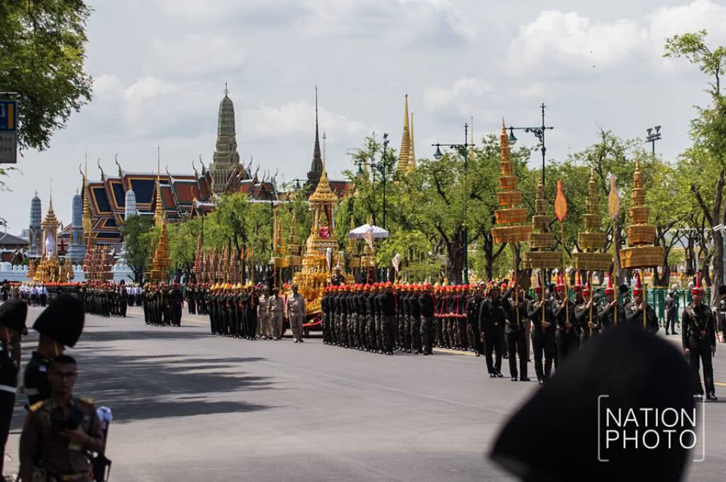 ซ้อมริ้วขบวนพระบรมราชอิสริยยศ พระบรมศพ ในหลวง ร.๙
