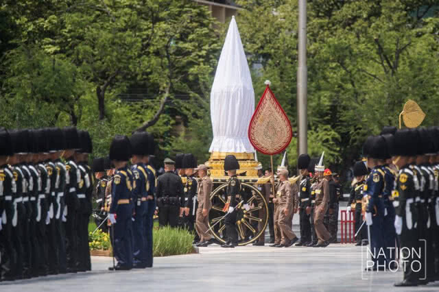 ซ้อมริ้วขบวนพระบรมราชอิสริยยศ พระบรมศพ ในหลวง ร.๙