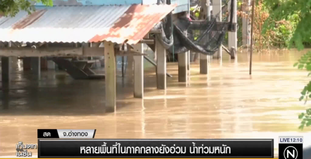 หลายพื้นที่ในภาคกลาง น้ำยังท่วมหนัก