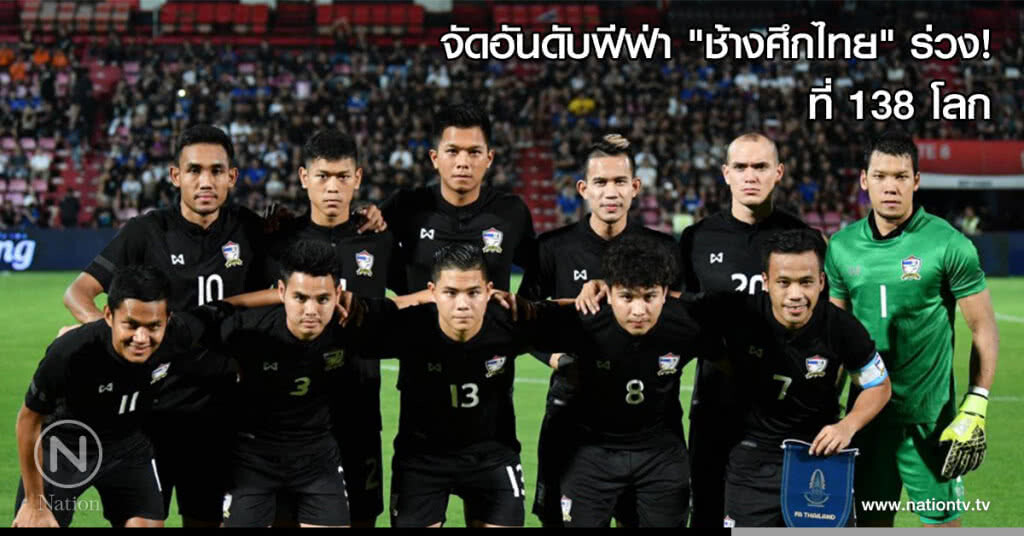 จัดอันดับฟีฟ่า "ช้างศึกไทย" ร่วง! ที่ 138 โลก จัดอันดับฟีฟ่า "ช้างศึกไทย" ร่วง! ที่ 138 โลก