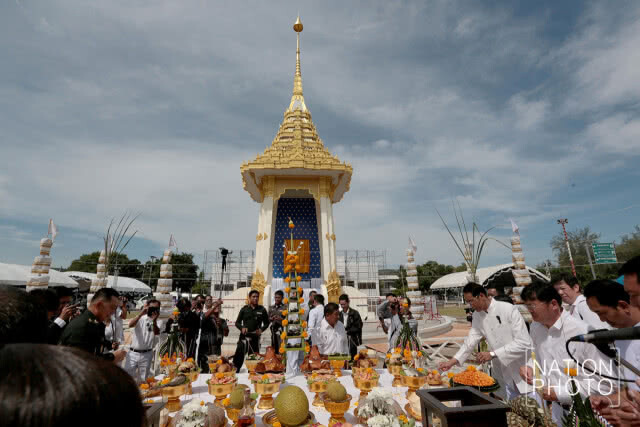 (ภาพชุด) พิธีบวงสรวง พระเมรุมาศจำลอง สงขลา