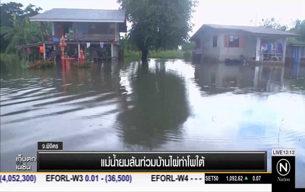 น้ำยมล้นท่วมบ้าน-โรงเรียน ต.ไผ่ท่าโพใต้ น้ำยมล้นท่วมบ้าน-โรงเรียน ต.ไผ่ท่าโพใต้