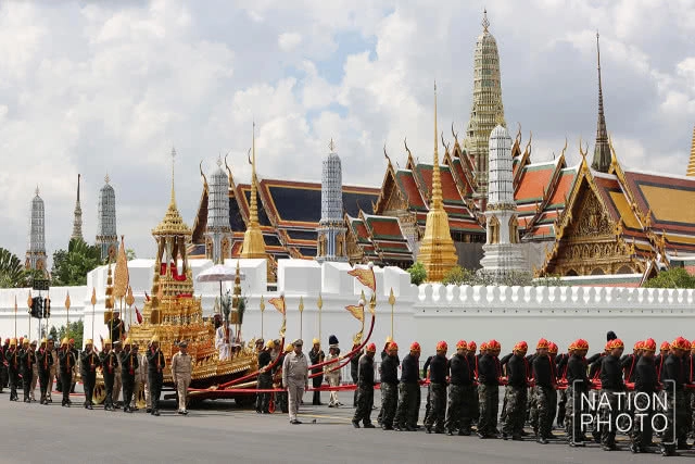(ภาพชุด) ซ้อมใหญ่เสมือนจริงครั้งสุดท้ายริ้วขบวนพระบรมราชอิสริยยศเคลื่อนพระบรมศพ รัชกาลที่ 9