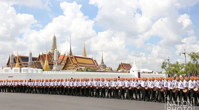 (ภาพชุด) ซ้อมใหญ่เสมือนจริงครั้งสุดท้ายริ้วขบวนพระบรมราชอิสริยยศเคลื่อนพระบรมศพ รัชกาลที่ 9