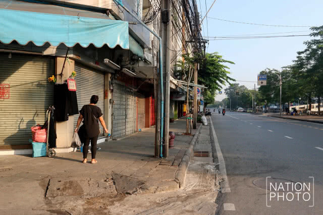 08.00 น. ใจกลางเมืองกรุงเทพฯ ค่อนข้างเงียบเหงา