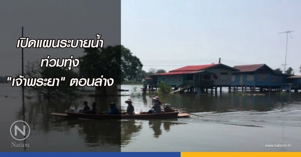 เปิดแผนระบายน้ำท่วมทุ่ง‘เจ้าพระยา’ตอนล่าง