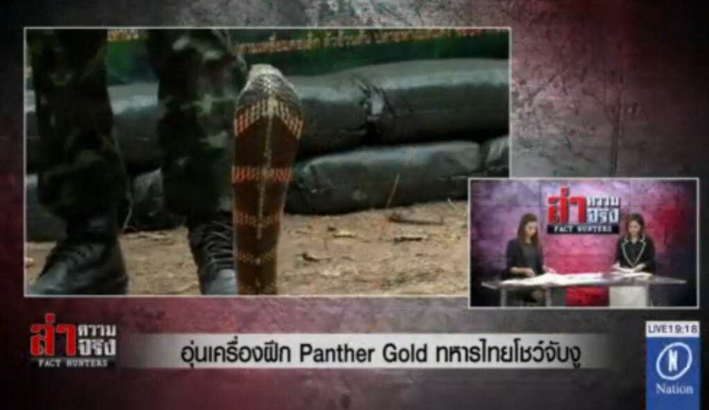 อุ่นเครื่องฝึก Panther Gold ทหารไทยโชว์จับงู!