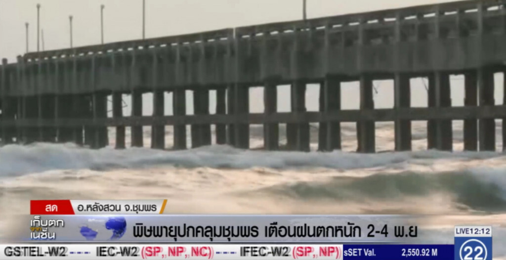 พิษพายุปกคลุม ชุมพร เตือนฝนตกหนัก 2-4 พ.ย.