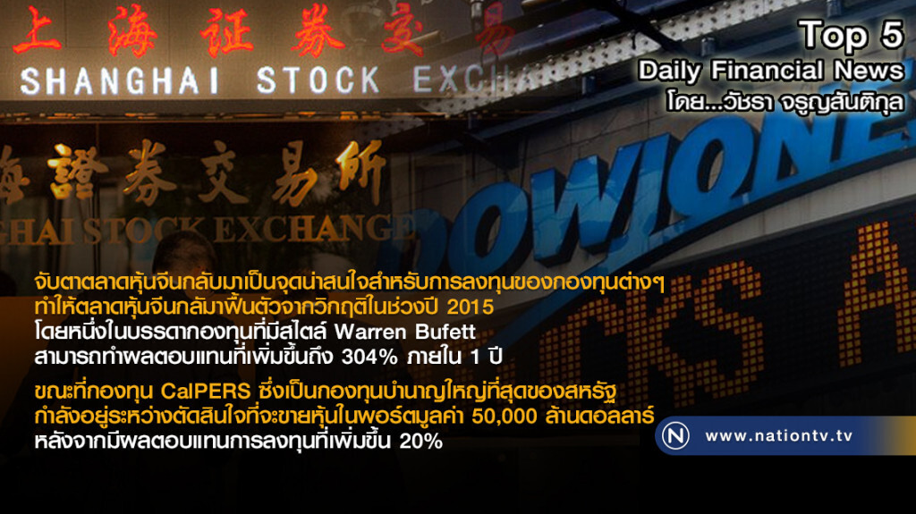 ตลาดหุ้นจีนกลับมาเป็นจุดน่าสนใจ สำหรับการลงทุนของกองทุน