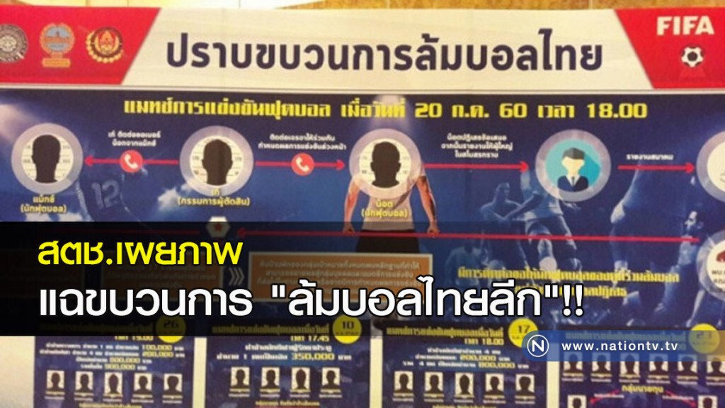 สตช.เผยภาพ แฉขบวนการ "ล้มบอลไทยลีก"!! สตช.เผยภาพ แฉขบวนการ "ล้มบอลไทยลีก"!!