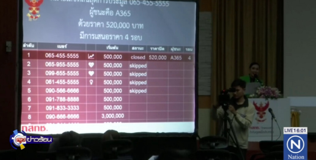 กสทช.ประมูลเบอร์สวย ได้เงินกว่า 46 ล้าน กสทช.ประมูลเบอร์สวย ได้เงินกว่า 46 ล้าน
