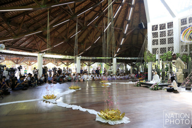 (ภาพชุด)"แม่ชีศันสนีย์" แถลงข่าวอาการป่วยโรคมะเร็งกระเพาะ รักษาหายดีแล้ว