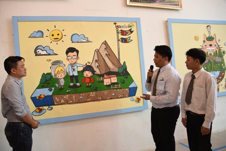 29 ภาพวาดสีน้ำ "คิดถึงพ่อหลวงร.9"