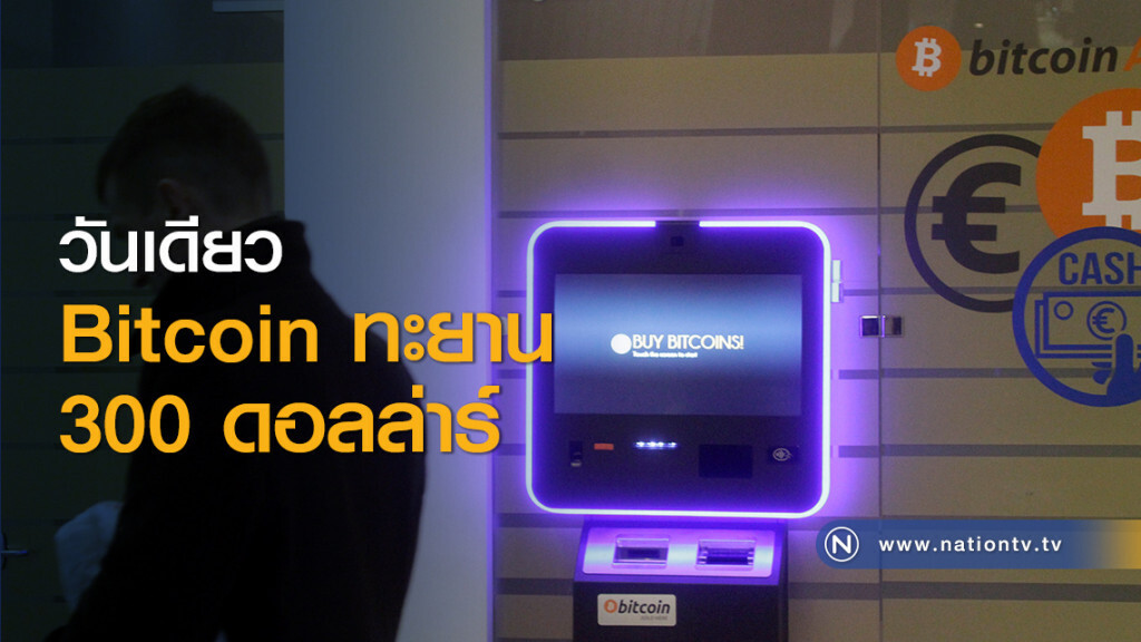 วันเดียว Bitcoin ทะยาน 300 ดอลล่าร์ วันเดียว Bitcoin ทะยาน 300 ดอลล่าร์