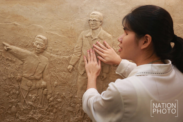 พระเจ้าวรวงศ์เธอ พระองค์เจ้าโสมสวลี พระวรราชาธินัดดามาตุ เสด็จมาทรงเปิดงานนิทรรศการศิลปะเพื่อคนตาบอด