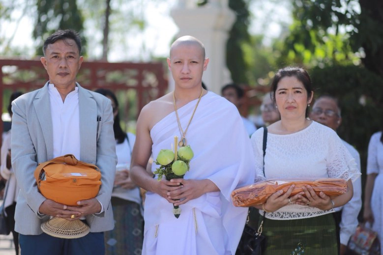 "ขุน" ชานนท์ บวชทดแทนบุญบุพการี ได้ฉายาทางธรรมว่า "สุขนันโท"