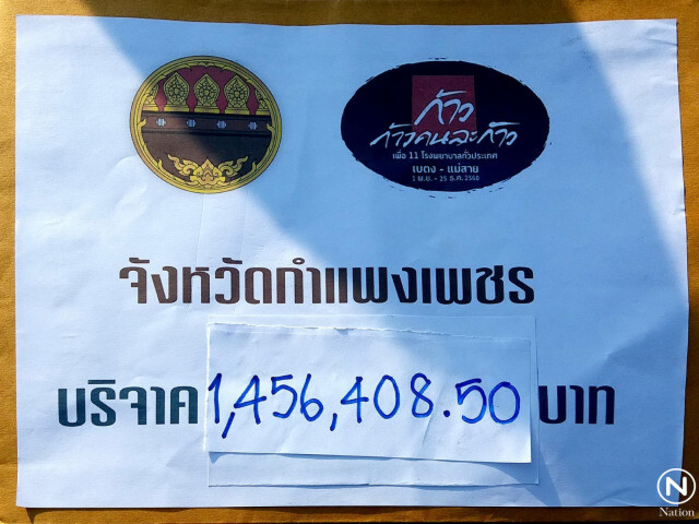 ผู้ว่าฯกำแพงเพชร มอบเงิน 1.4 ล้านกับ "ตูน บอดี้แสลม"