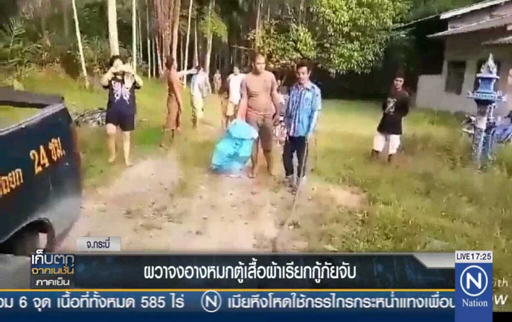 ผวาจงอางหมกตัวตู้เสื้อผ้า เรียกกู้ภัยจับ