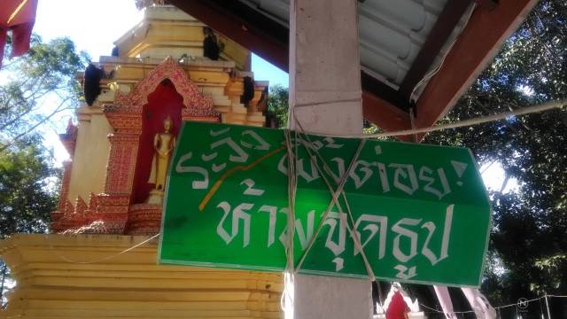 พบผึ้งแห่ทำรังเต็มพระธาตุ-อุโบสถ ที่วัดป่าหมากหน่อ เชียงราย