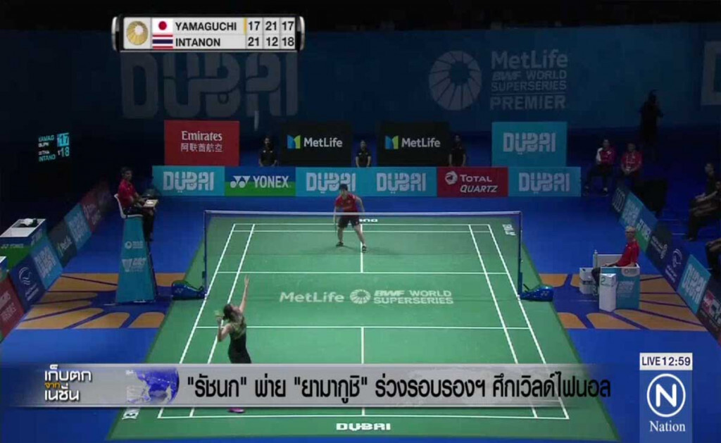 "รัชนก" พ่าย "ยามากูชิ" ร่วงรอบรองฯ ศึกเวิลด์ไฟนอล "รัชนก" พ่าย "ยามากูชิ" ร่วงรอบรองฯ ศึกเวิลด์ไฟนอล