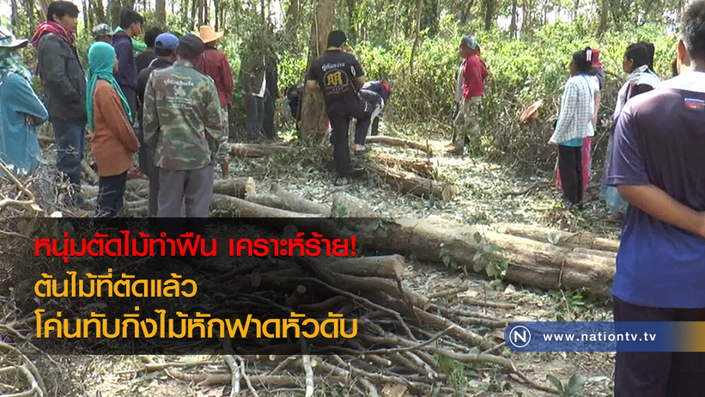 หนุ่มตัดไม้ทำฟืน เคราะห์ร้าย!
ถูกต้นไม้ที่ตัดแล้ว
โค่นทับกิ่งไม้หักฟาดหัวดับ ต่อหน้าเมีย