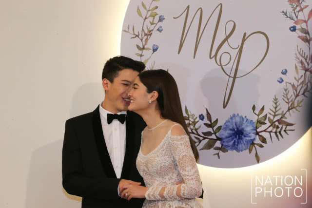 (ภาพชุด) ป๊อก - มาร์กี้ แถลงข่าวก่อนงานฉลองมงคลสมรสค่ำนี้