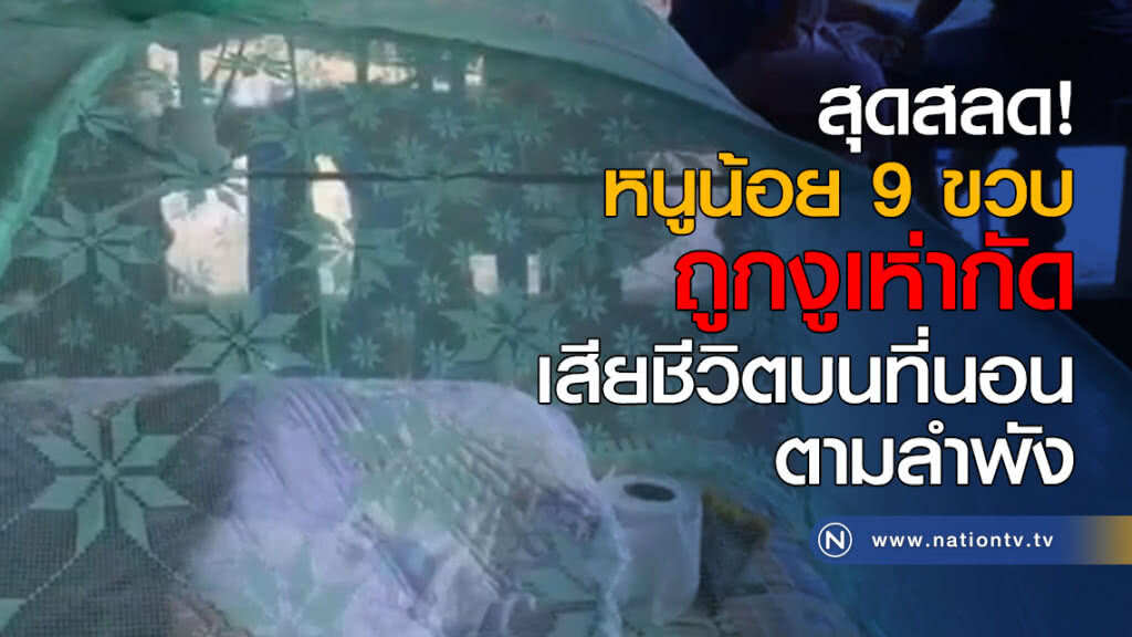 สุดสลด! หนูน้อย 9 ขวบถูกงูเห่ากัด เสียชีวิตบนที่นอนตามลำพัง