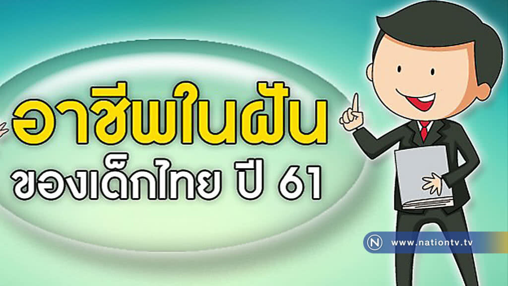 ผลสำรวจเด็กไทย ฝันอยากเป็น "ครู - หมอ" ผลสำรวจเด็กไทย ฝันอยากเป็น "ครู - หมอ"