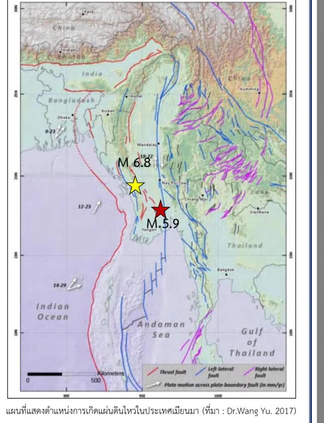 รอยเลื่อนสะกายขยับ แผ่นดินไหว5.9 พม่า 
สะเทือนถึงกรุงเทพ
อาฟเตอร์ช็อก16ครั้ง