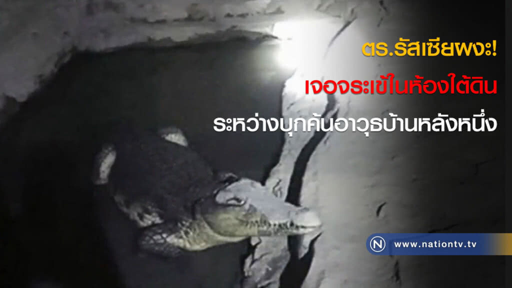 ตร.รัสเซียผงะ! เจอจระเข้ในห้องใต้ดินระหว่างบุกค้นอาวุธบ้านหลังหนึ่ง ตร.รัสเซียผงะ! เจอจระเข้ในห้องใต้ดินระหว่างบุกค้นอาวุธบ้านหลังหนึ่ง