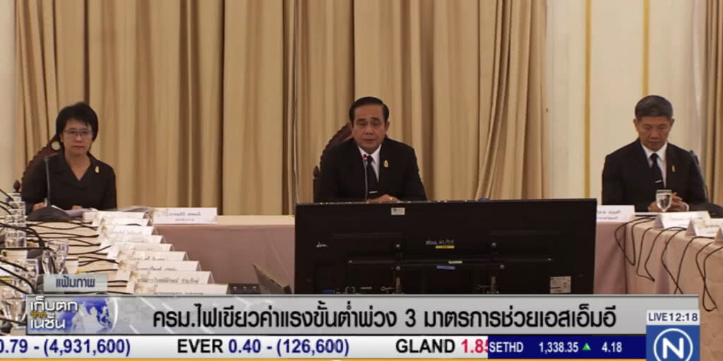ครม.ไฟเขียวค่าแรงขั้นต่ำพ่วง 3 มาตรการช่วย SME