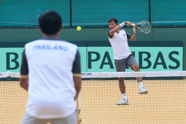 "เดวิสคัพไทย" ลุยซ้อมคอร์ตดิน ที่ศรีลังกา
