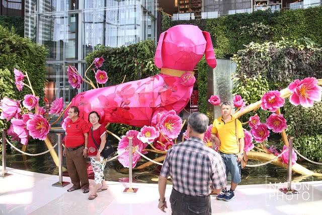 สยามพารากอนจัดซุ้มดอกเหมยประดับไฟต้อนรับเทศกาลตรุษจีน