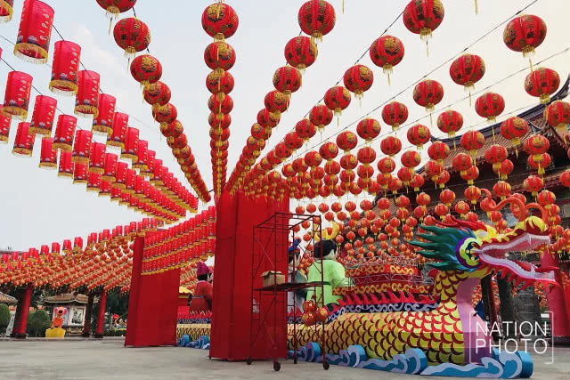 ศาลเจ้ามูลนิธิธรรมกตัญญู เสียนหลอไต้เทียนกง ประดับโคมไฟรับตรุษจีน