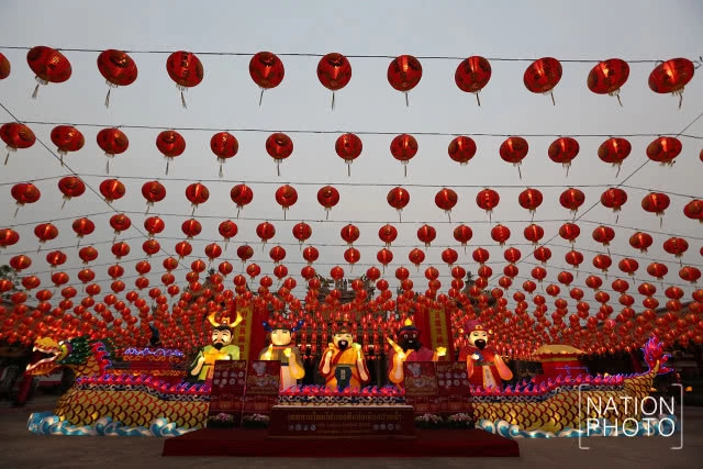 ศาลเจ้ามูลนิธิธรรมกตัญญู เสียนหลอไต้เทียนกง ประดับโคมไฟรับตรุษจีน