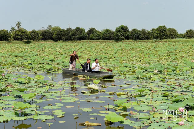 นายกฯ พายเรือ
ชมนาบัวที่ดินพระราชทาน