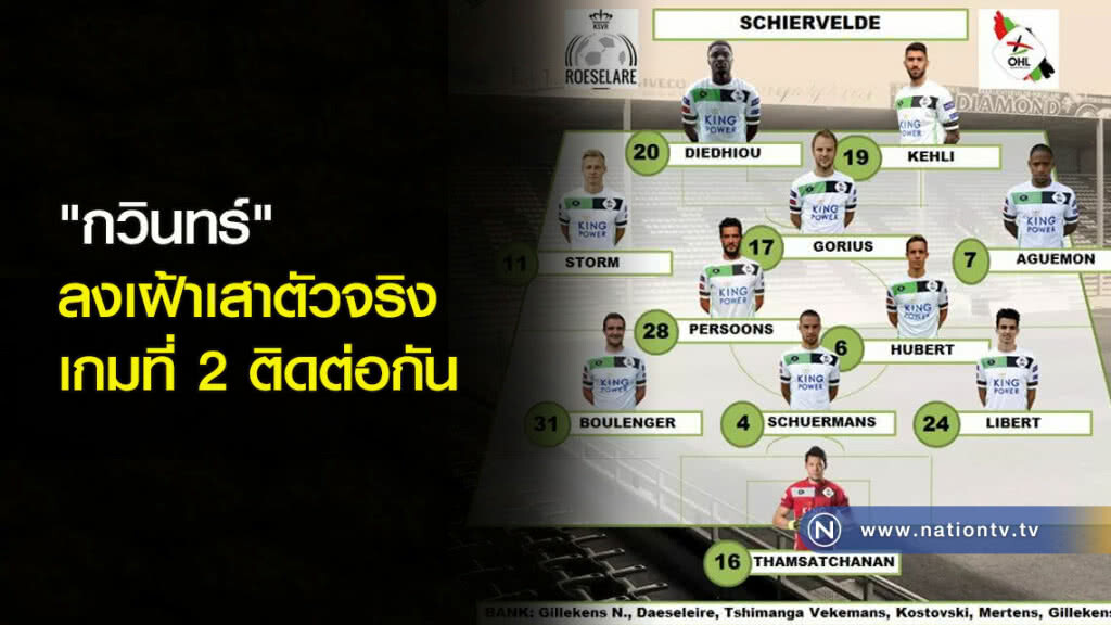"กวินทร์" ลงเฝ้าเสาตัวจริงเกมที่ 2 ติดต่อกัน "กวินทร์" ลงเฝ้าเสาตัวจริงเกมที่ 2 ติดต่อกัน