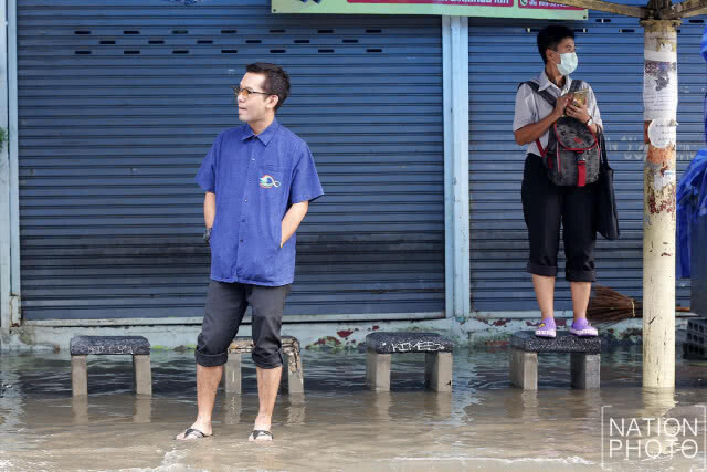 น้ำรอระบาย ถ.สามัคคี จ.นนทบุรี